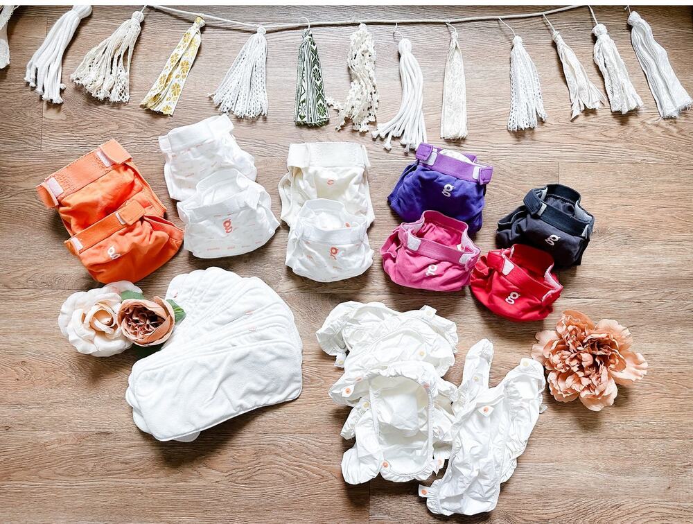 32pc Bulk lot small Gdiaper cloth diaper + inserts bundle